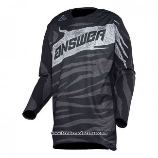 2020 Motocross Cyclisme Maillot Answer Manches Longues Gris