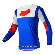 2020 Motocross Cyclisme Maillot FOX Manches Longues Bleu Rouge