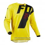 2020 Motocross Cyclisme Maillot FOX Manches Longues Jaune