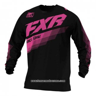 2020 Motocross Cyclisme Maillot FXR Manches Longues Noir Rose