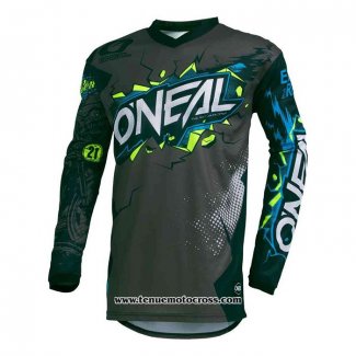 2020 Motocross Cyclisme Maillot Oneal Manches Longues Vert