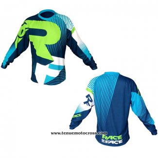 2020 Motocross Cyclisme Maillot RF Manches Longues Profond Bleu