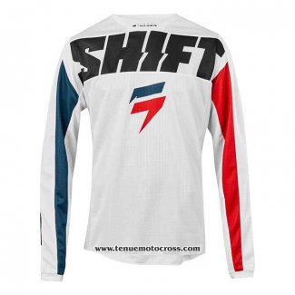 2020 Motocross Cyclisme Maillot Shift Manches Longues Blanc