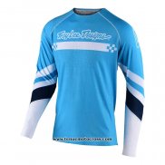 2020 Motocross Cyclisme Maillot TLD Manches Longues Bleu