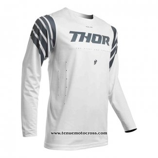 2020 Motocross Cyclisme Maillot Thor Manches Longues Blanc