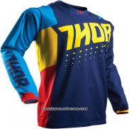 2020 Motocross Cyclisme Maillot Thor Manches Longues Bleu