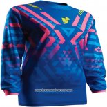 2020 Motocross Cyclisme Maillot Thor Manches Longues Bleu Rose