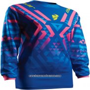 2020 Motocross Cyclisme Maillot Thor Manches Longues Bleu Rose