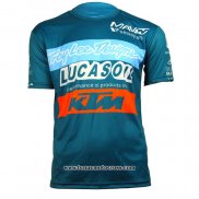 2020 Motocross Cyclisme T Shirt KTM Manches Courtes Bleu