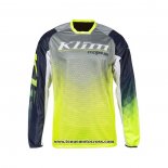 2021 Klim Motocross Cyclisme Maillot Manches Longues Gris Jaune