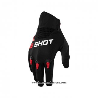 2021 Shot Motocross Cyclisme Gants Doigts Long Rouge