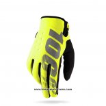 2020 Motocross Cyclisme 100 Gants Doigts Long Jaune