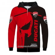 2020 Motocross Cyclisme Chandail Ducati Manches Longues Noir Rouge