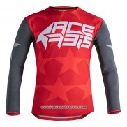 2020 Motocross Cyclisme Maillot Acerbis Manches Longues Rouge