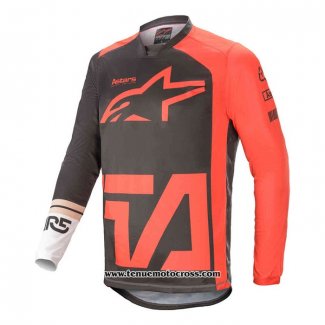 2020 Motocross Cyclisme Maillot Alpinestars Manches Longues Noir Rouge