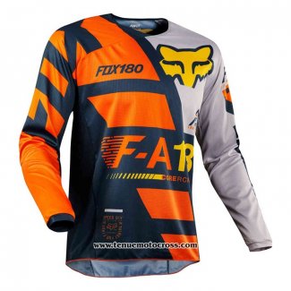 2020 Motocross Cyclisme Maillot FOX Manches Longues Orange