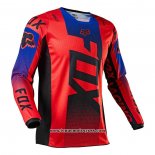 2020 Motocross Cyclisme Maillot FOX Manches Longues Rouge