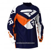 2020 Motocross Cyclisme Maillot FXR Manches Longues Profond Bleu