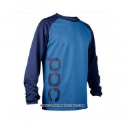 2020 Motocross Cyclisme Maillot POC Manches Longues Bleu