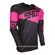 2020 Motocross Cyclisme Maillot Shot Manches Longues Noir Rose