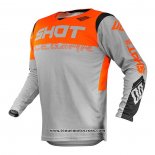 2020 Motocross Cyclisme Maillot Shot Manches Longues Orange