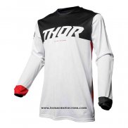 2020 Motocross Cyclisme Maillot Thor Manches Longues Blanc