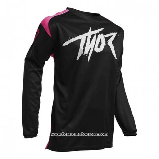 2020 Motocross Cyclisme Maillot Thor Manches Longues Noir Rose