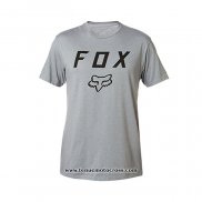 2020 Motocross Cyclisme T Shirt FOX Manches Courtes Gris