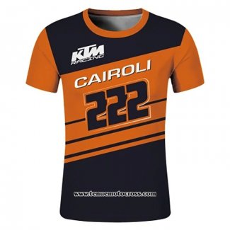 2020 Motocross Cyclisme T Shirt KTM Manches Courtes Orange Noir