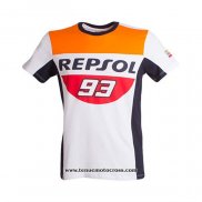 2020 Motocross Cyclisme T Shirt No.93 Manches Courtes Blanc