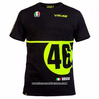 2020 Motocross Cyclisme T Shirt VR 46 Manches Courtes Noir