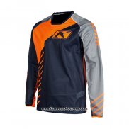 2021 Klim Motocross Cyclisme Maillot Manches Longues Orange Bleu