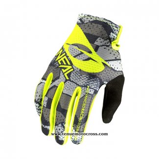 2021 Oneal Motocross Cyclisme Gants Doigts Long Jaune Gris