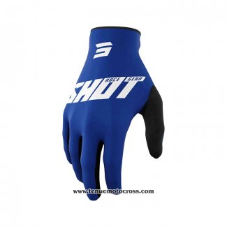 2021 Shot Motocross Cyclisme Gants Doigts Long Bleu