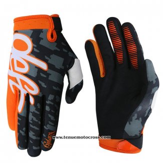 2020 Motocross Cyclisme Deft Family Gants Doigts Long Orange