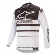 2020 Motocross Cyclisme Maillot Alpinestars Manches Longues Noir Blanc