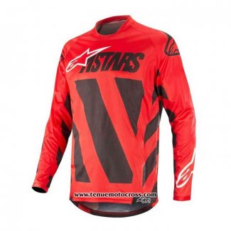 2020 Motocross Cyclisme Maillot Alpinestars Manches Longues Rouge