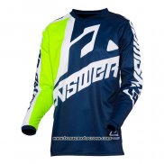 2020 Motocross Cyclisme Maillot Answer Manches Longues Bleu