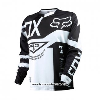 2020 Motocross Cyclisme Maillot FOX Manches Longues Noir Blanc