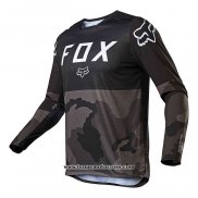 2020 Motocross Cyclisme Maillot FOX Manches Longues Noir