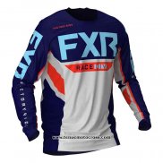 2020 Motocross Cyclisme Maillot FXR Manches Longues Bleu Blanc