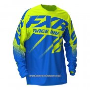 2020 Motocross Cyclisme Maillot FXR Manches Longues Bleu Jaune