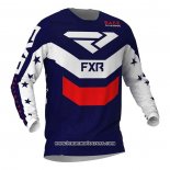 2020 Motocross Cyclisme Maillot FXR Manches Longues Bleu