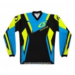 2020 Motocross Cyclisme Maillot Jopa Manches Longues Bleu Jaune Noir