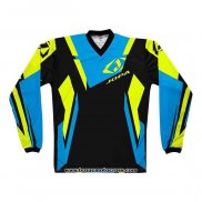 2020 Motocross Cyclisme Maillot Jopa Manches Longues Bleu Jaune Noir