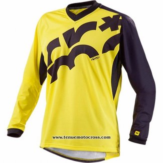 2020 Motocross Cyclisme Maillot Mavic Manches Longues Jaune