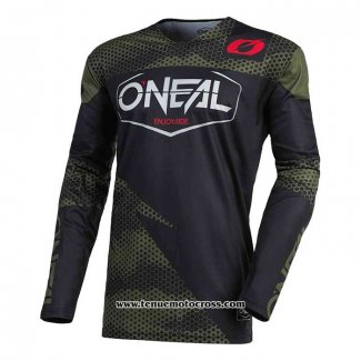 2020 Motocross Cyclisme Maillot Oneal Manches Longues Vert