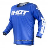 2020 Motocross Cyclisme Maillot Shot Manches Longues Bleu