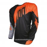 2020 Motocross Cyclisme Maillot Shot Manches Longues Noir Orange