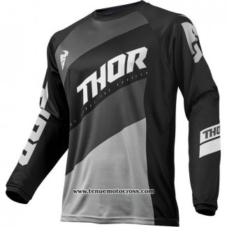 2020 Motocross Cyclisme Maillot Thor Manches Longues Noir